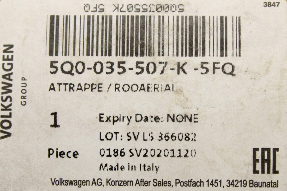 VW Golf MK7 Skoda Superb SEAT Arona roof aerial dummy 5Q0035507K 5FQ