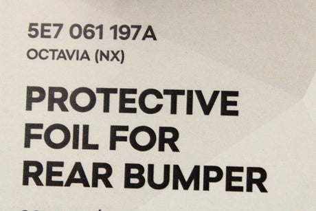 Skoda Octavia Estate 2020-on bumper protective film (rear) 5E7061197A