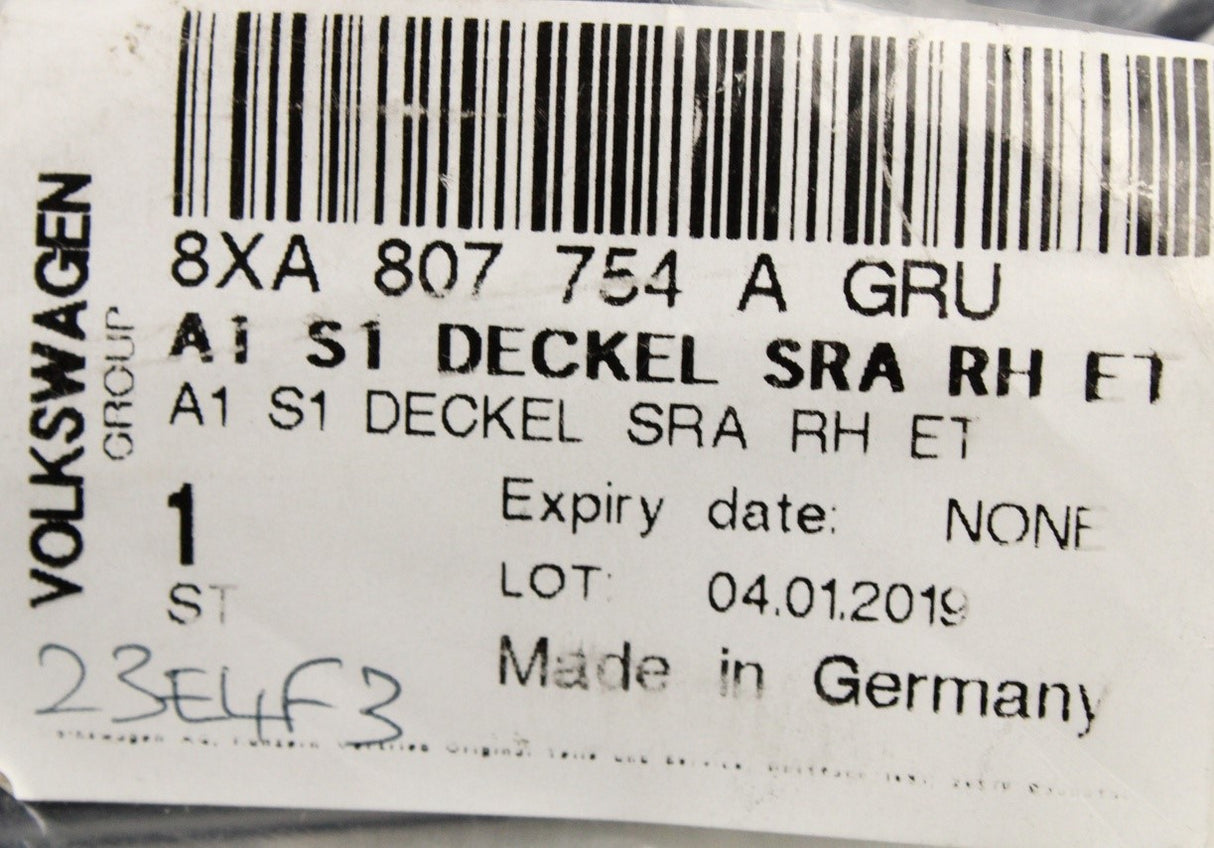 Audi A1 2015-2018 headlight washer cover cap (right) 8XA807754 GRU