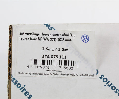 VW Touran 2016-on accessory front mud flaps set 5TA075111