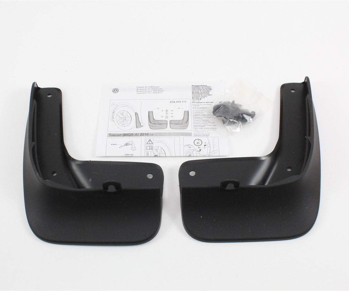VW Touran 2016-on accessory front mud flaps set 5TA075111