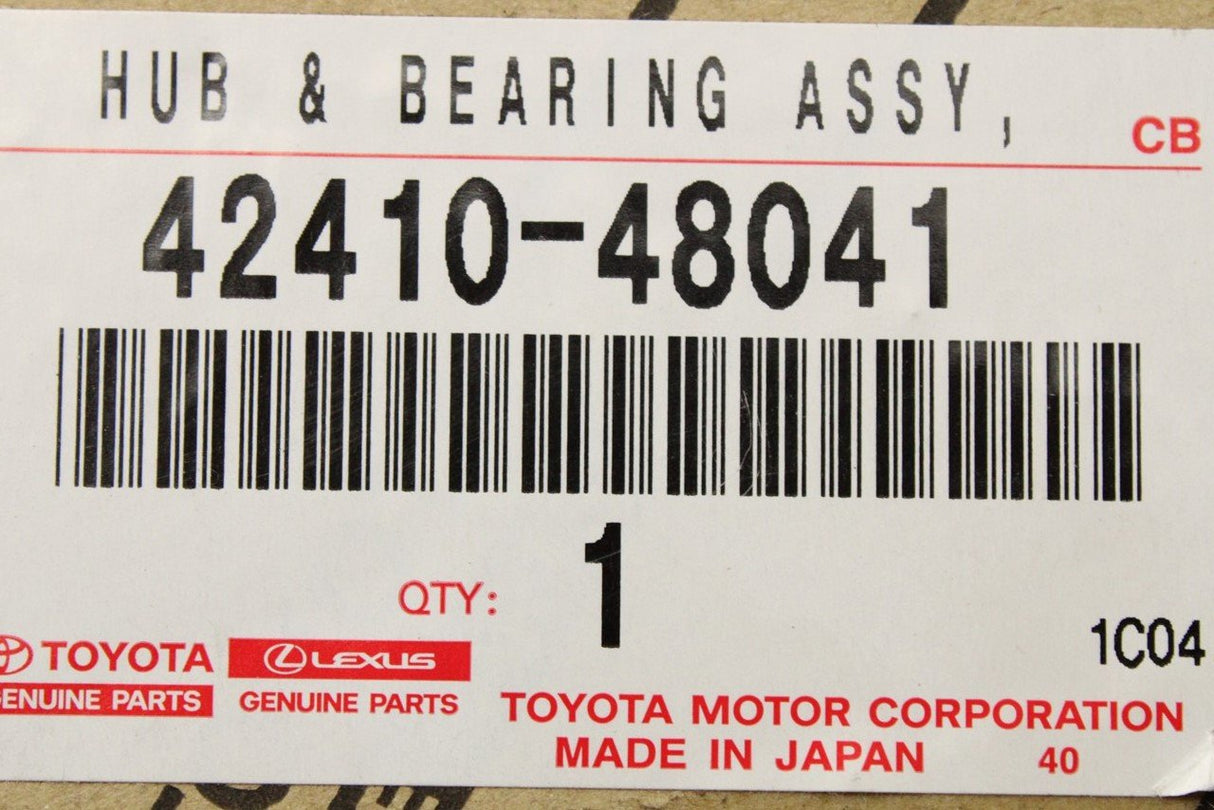 Lexus RX 2003-2008 wheel hub & bearing assembly (rear right) 42410-48041