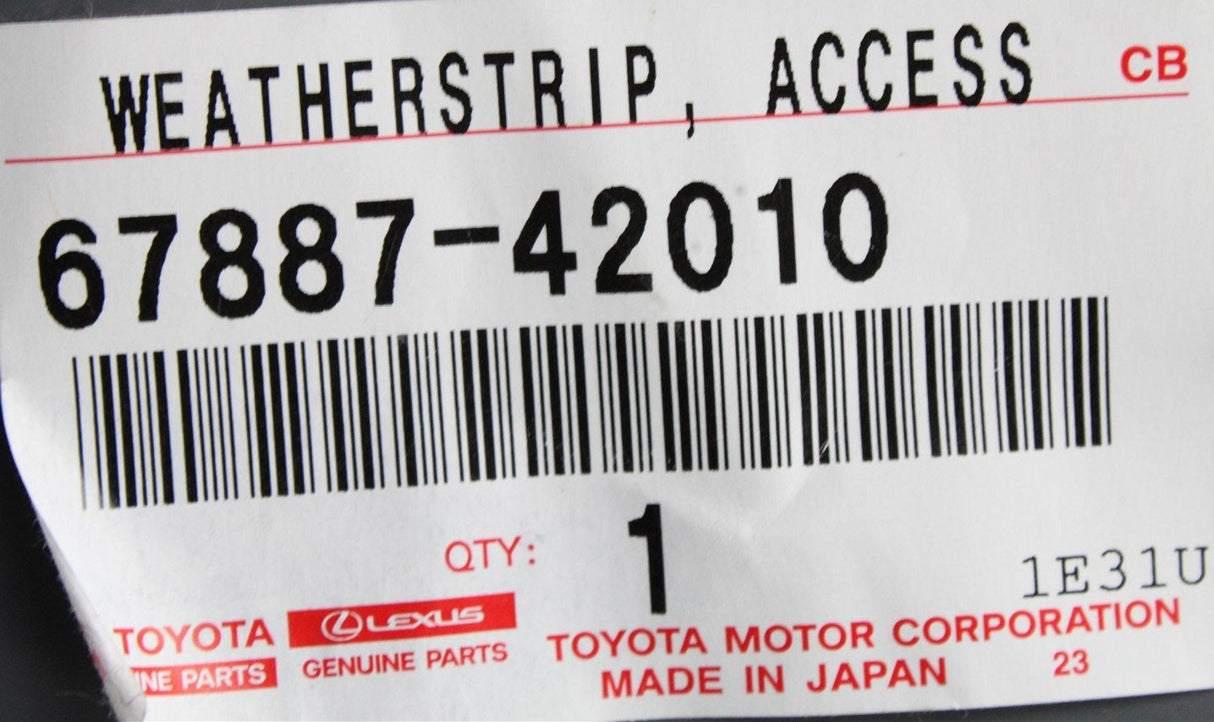 Toyota weather-strip door seal 67887-42010