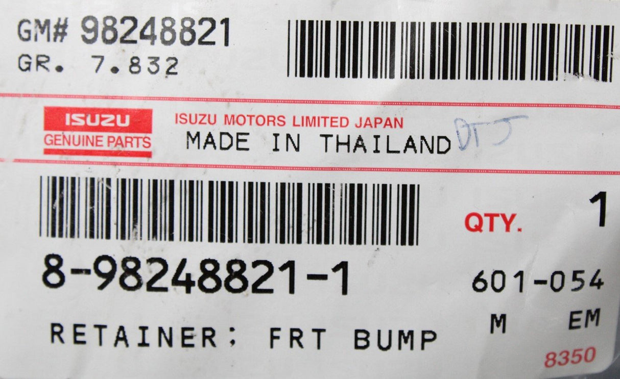 Isuzu front bumper bracket retainer 8-98248821-1