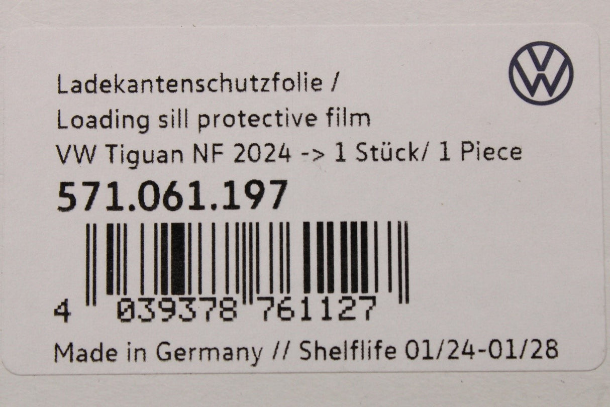 VW Tiguan 2025-on rear bumper load edge protection film 571061197