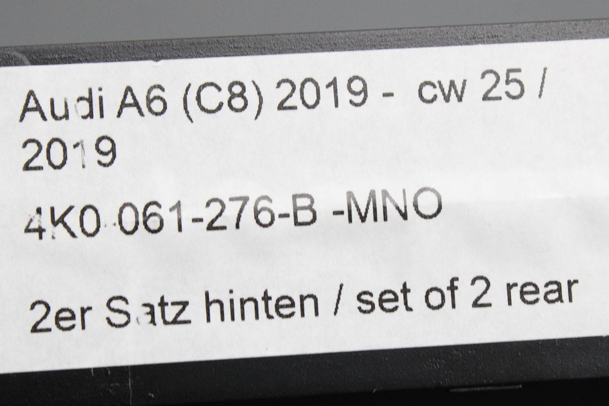 Audi A6 C8 A7 2019-on rear premium carpet floor mats 4K0061276B MNO