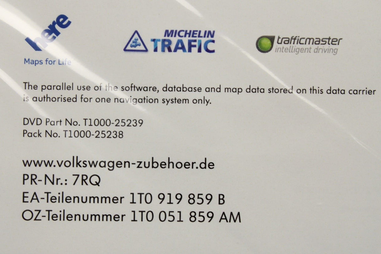 VW Skoda SEAT navigation europe west DVD (V14) 1T0051859AM
