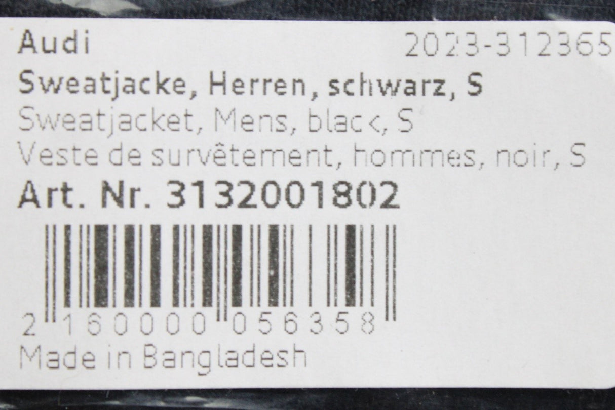 Audi Sport men's hooded sweat-jacket (Small) 3132001802