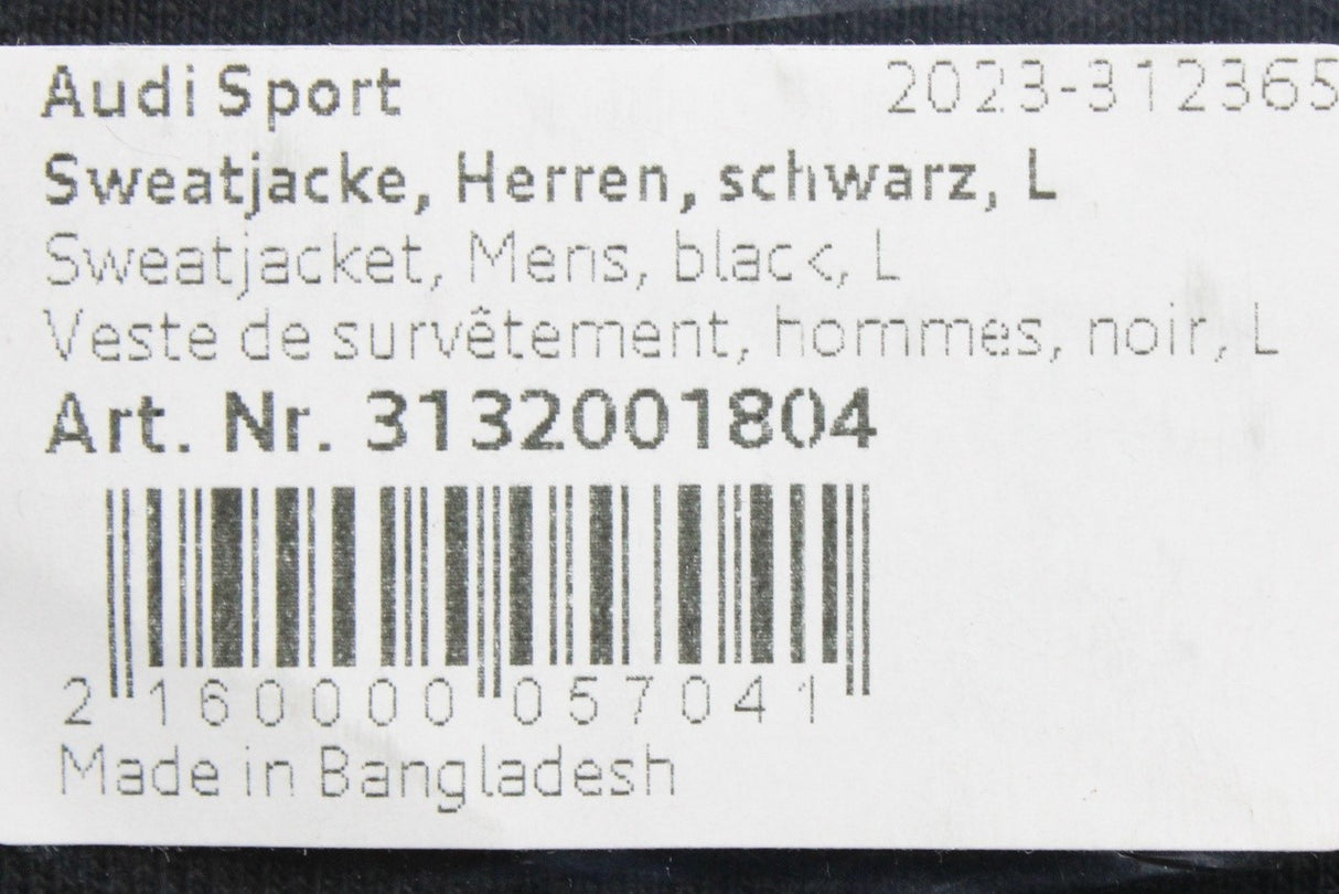 Audi Sport men's hooded sweat-jacket (Large) 3132001804