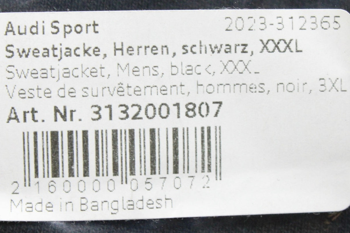 Audi Sport men's hooded sweat-jacket (3XL) 3132001807