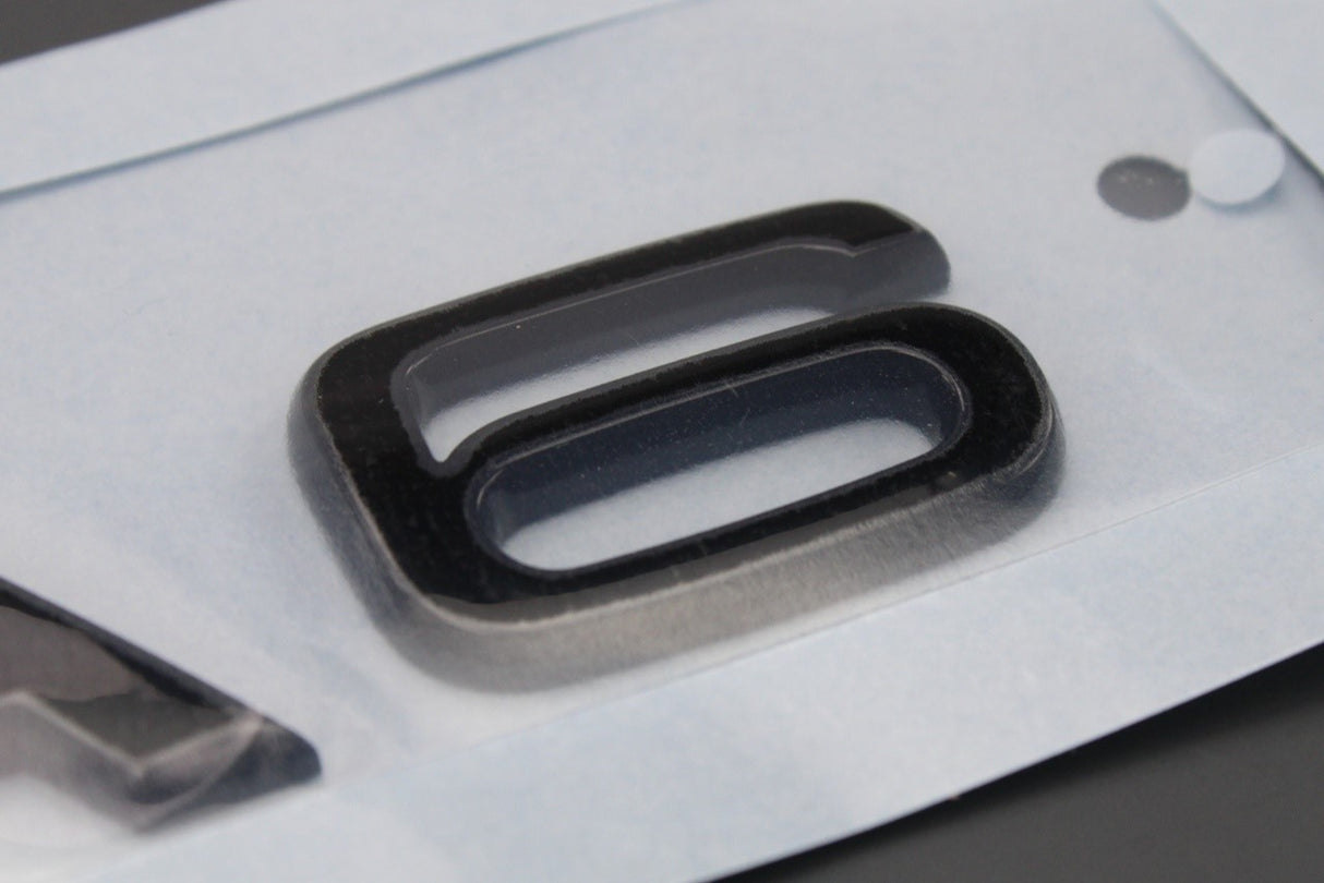 Audi A6 2019-on rear boot lid lettering badge gloss black 4F0853741B T94