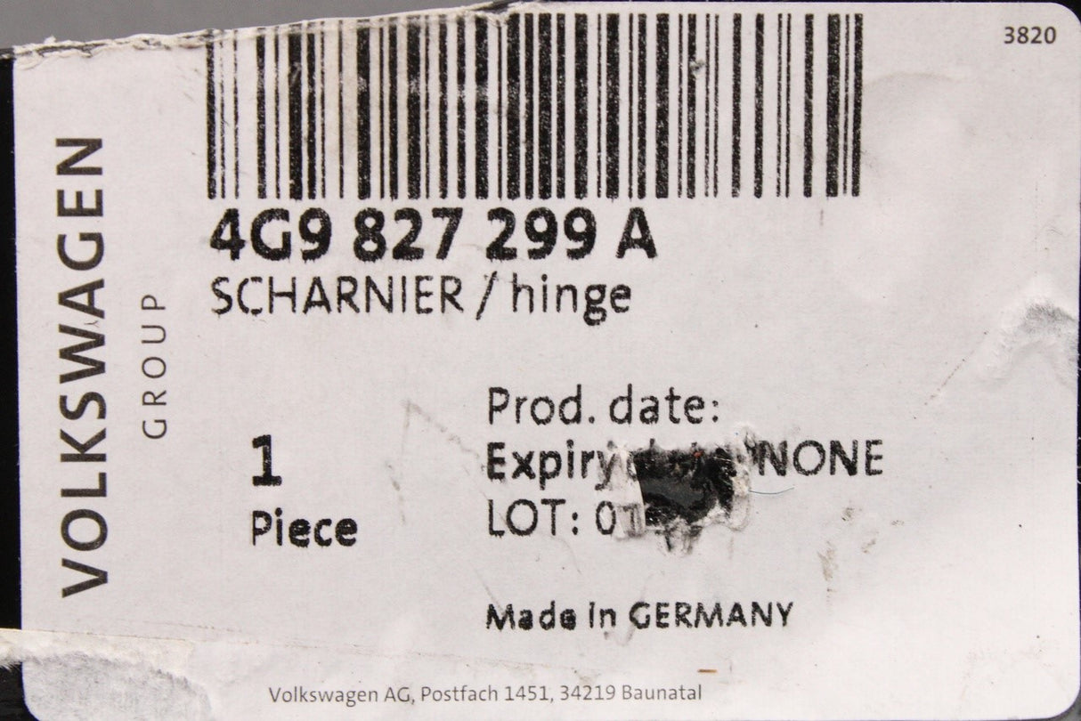 Audi A6 S6 RS6 C7 Avant 11-18 tailgate boot lid hinge (left) 4G9827299A