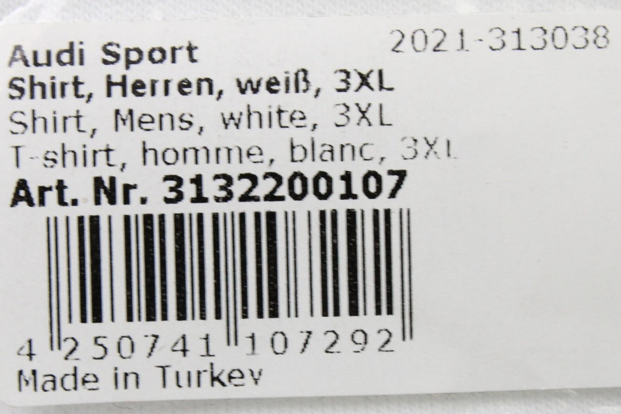 Audi Sport Collection men's T-shirt in white (XXL) 3132200107