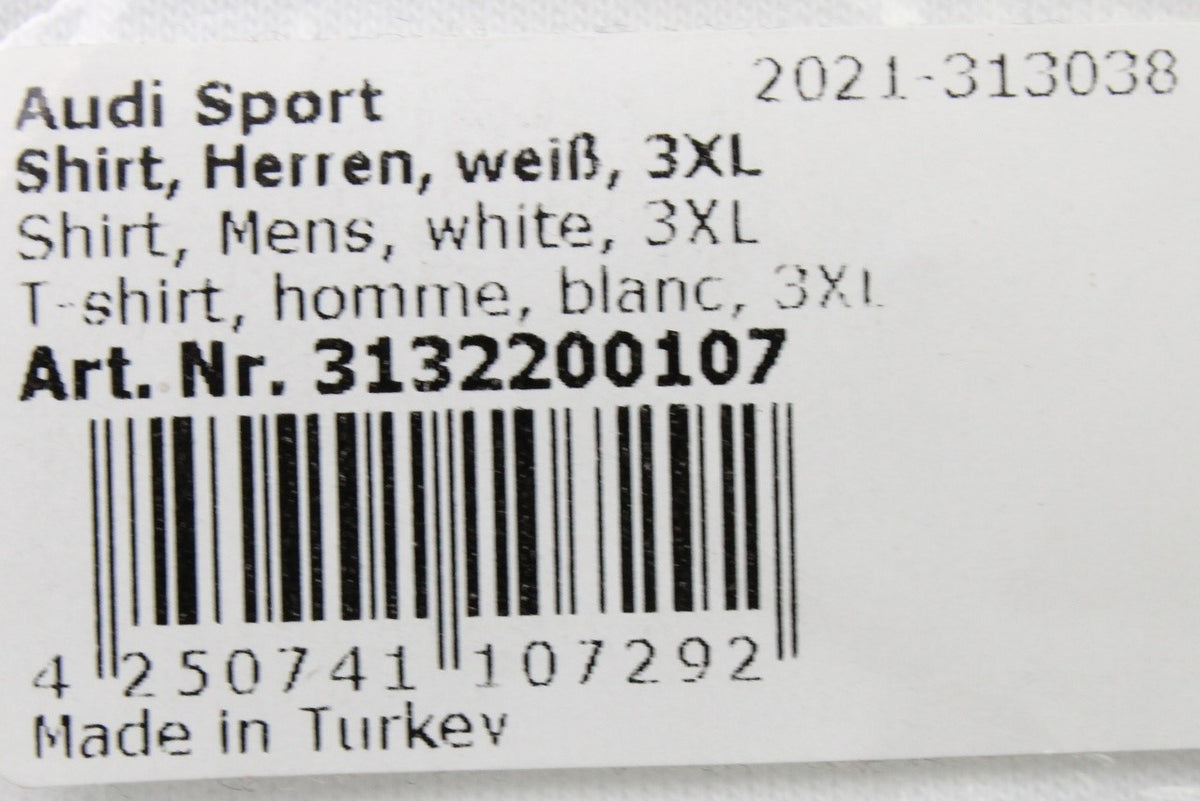 Audi Sport Collection men's T-shirt in white (3XL) 3132200107
