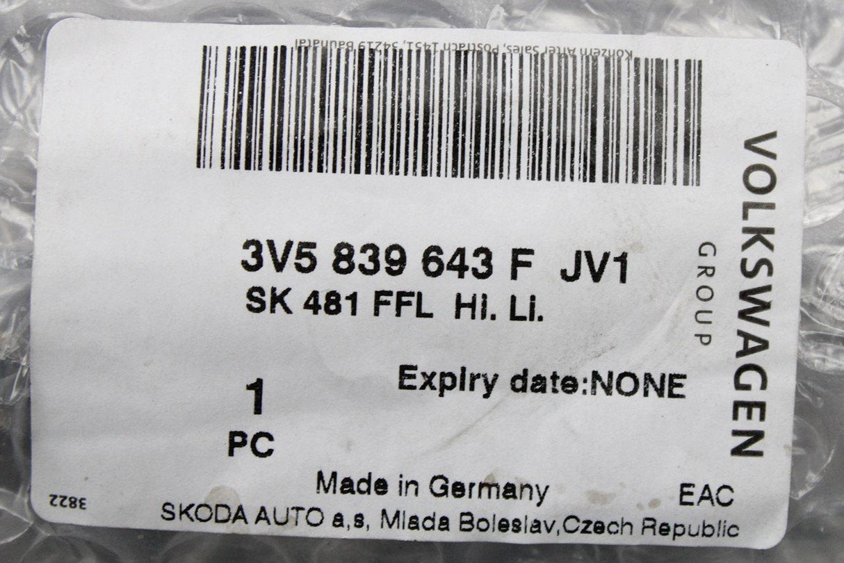 Skoda Superb 2015- window trim strip chrome (rear left) 3V5839643F JV1