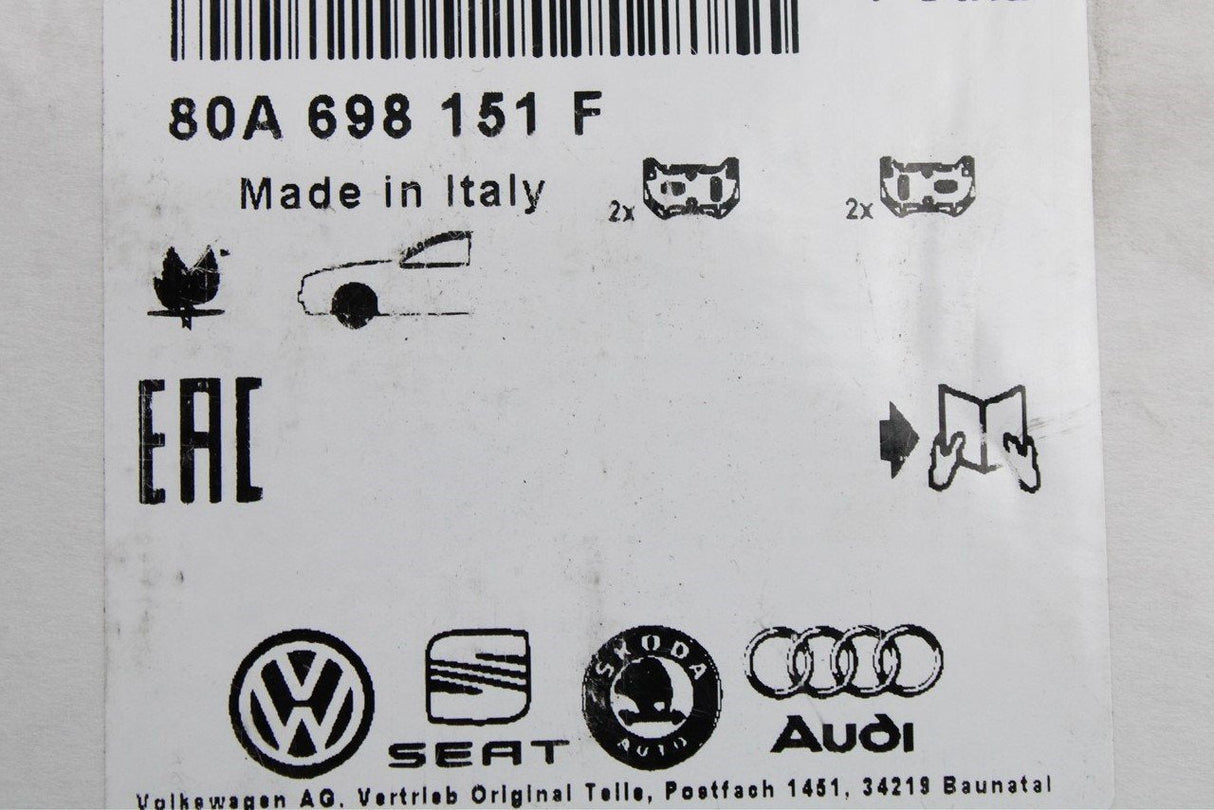 Audi Q5 2017-on front brake pads set (338x30mm) 80A698151F