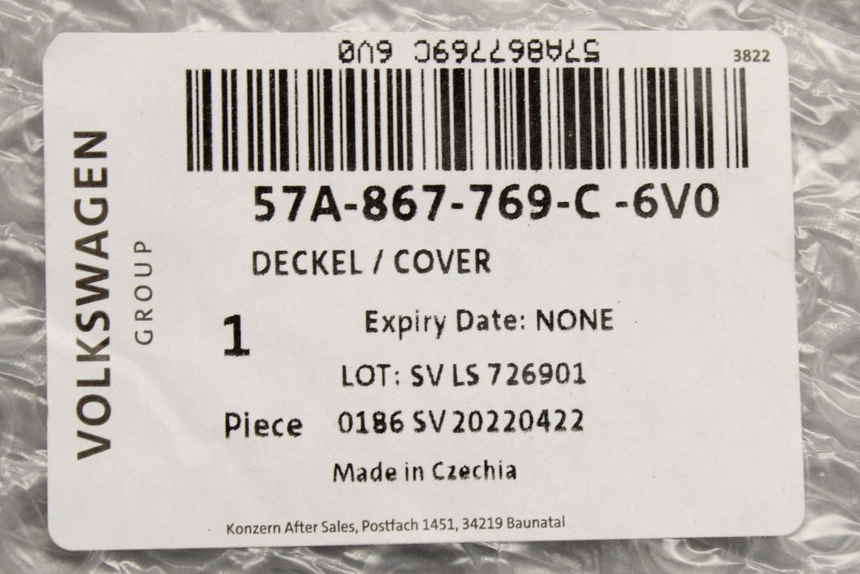 Skoda Karoq 2018-on parcel shelf 57A867769C 6V0