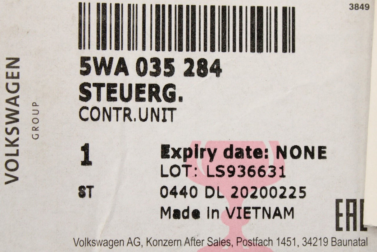 VW Audi Skoda SEAT online services control unit 5WA035284