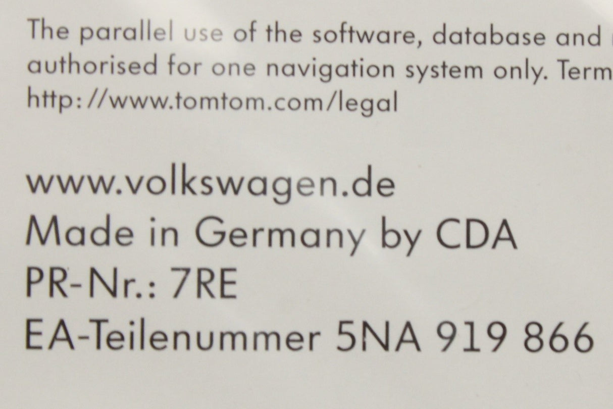 VW Volkswagen Navigation AS Europe 1 V9 5NA919866