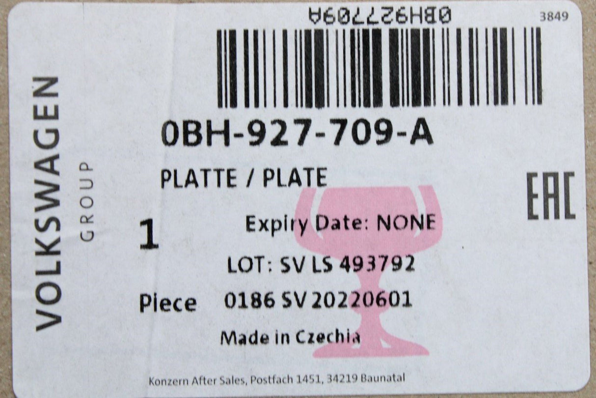 VW Audi Skoda SEAT DQ500 DSG circuit board plate 0BH927709B