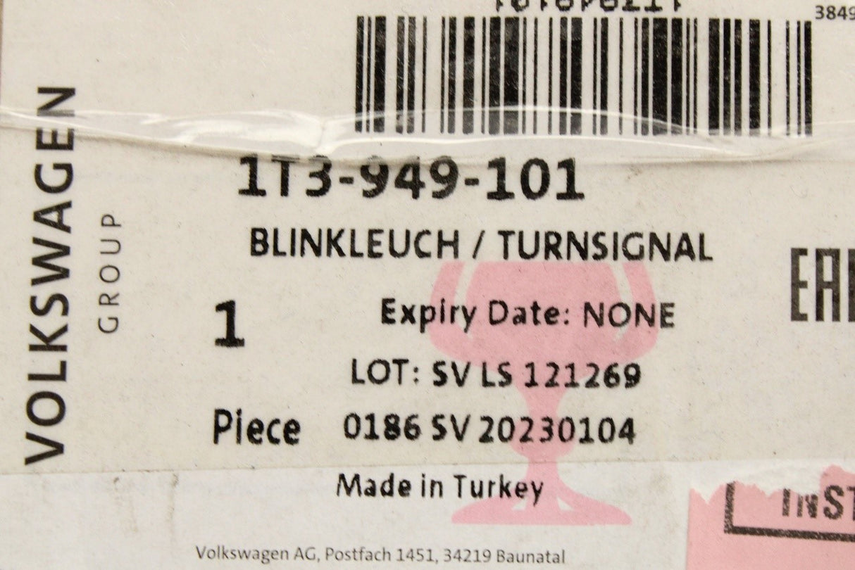 VW ID.Buzz 2022-on wing mirror indicator repeater (left) 1T3949101