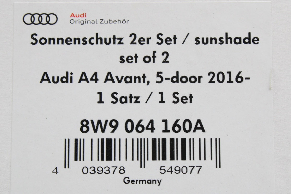 Audi A4 S4 RS4 Avant 2016-2025 rear door sun shade blinds 8W9064160A
