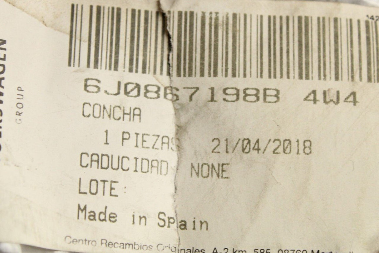 SEAT Ibiza 13-15 interior pull handle trim (front right) 6J0867198B 4W4