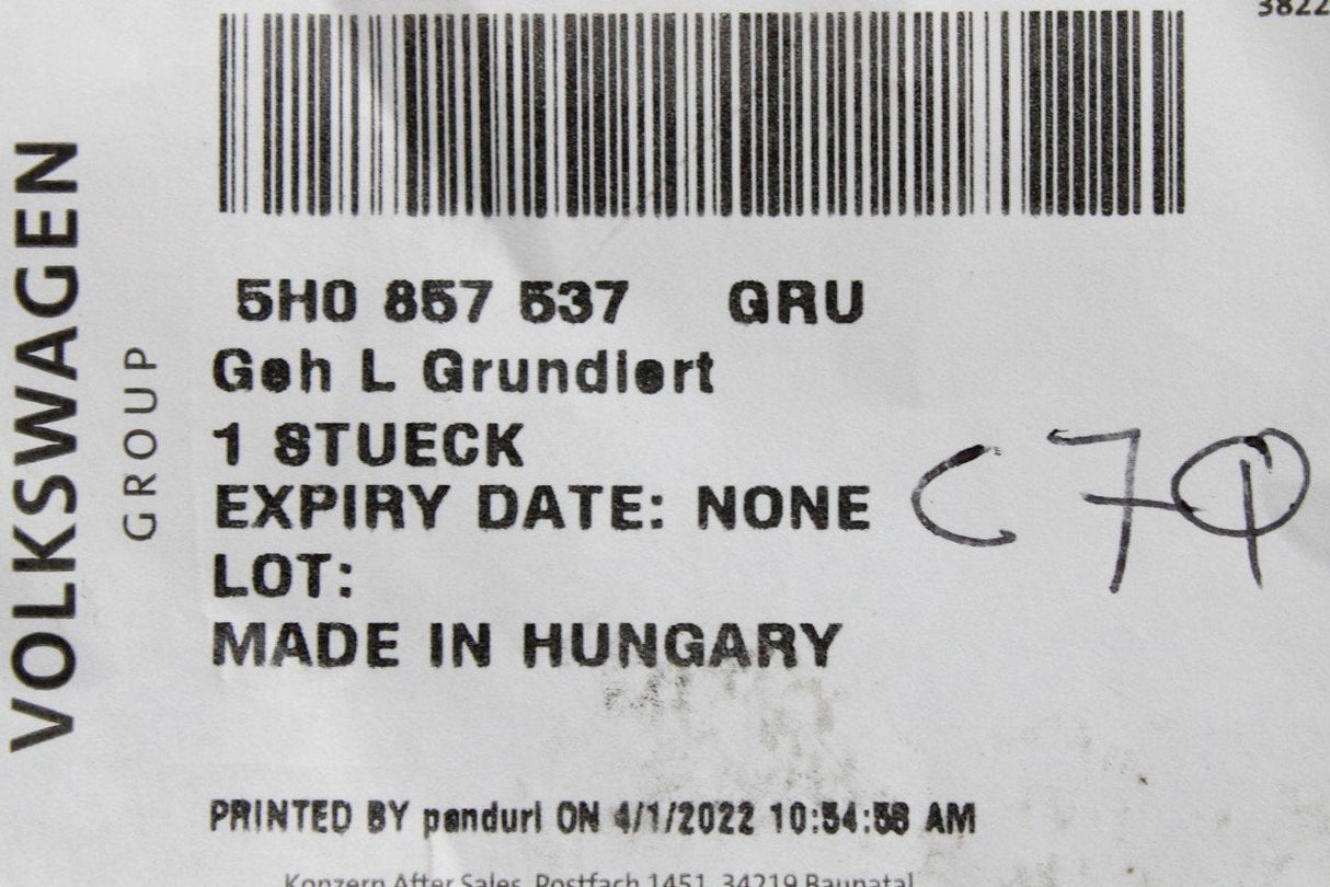 VW Golf MK8 2020-on mirror cap painted Delphin grey (left) 5H0857537 C7Q