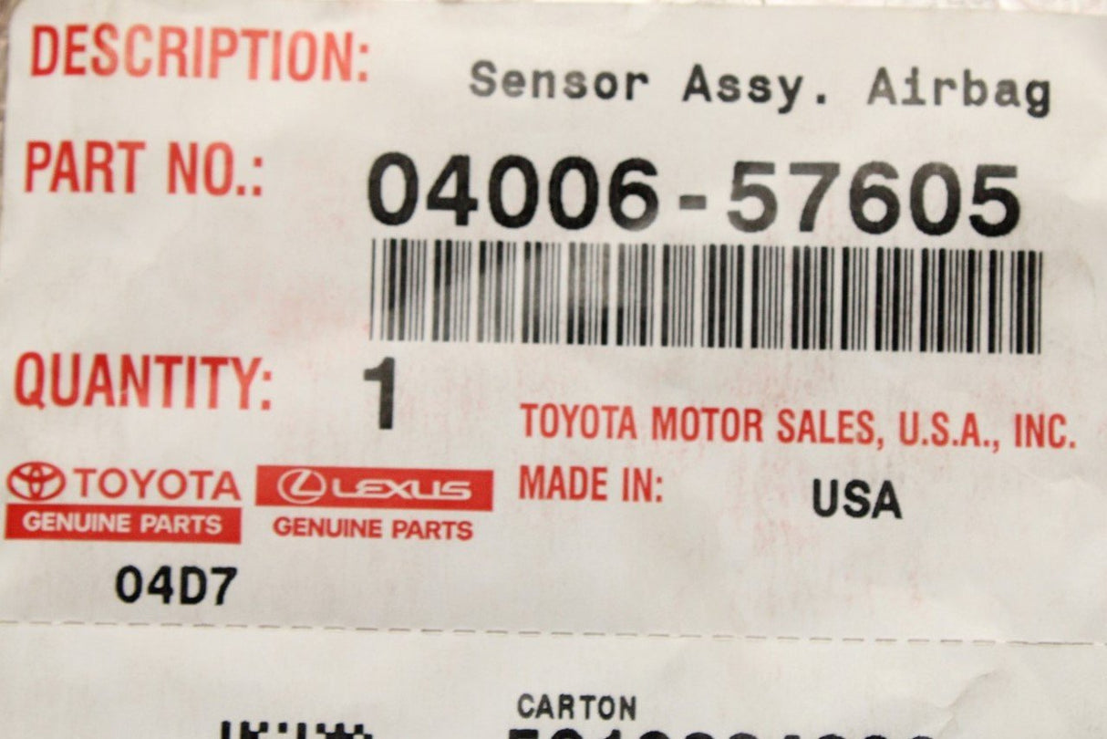 Toyota airbag sensor module 04006-57605