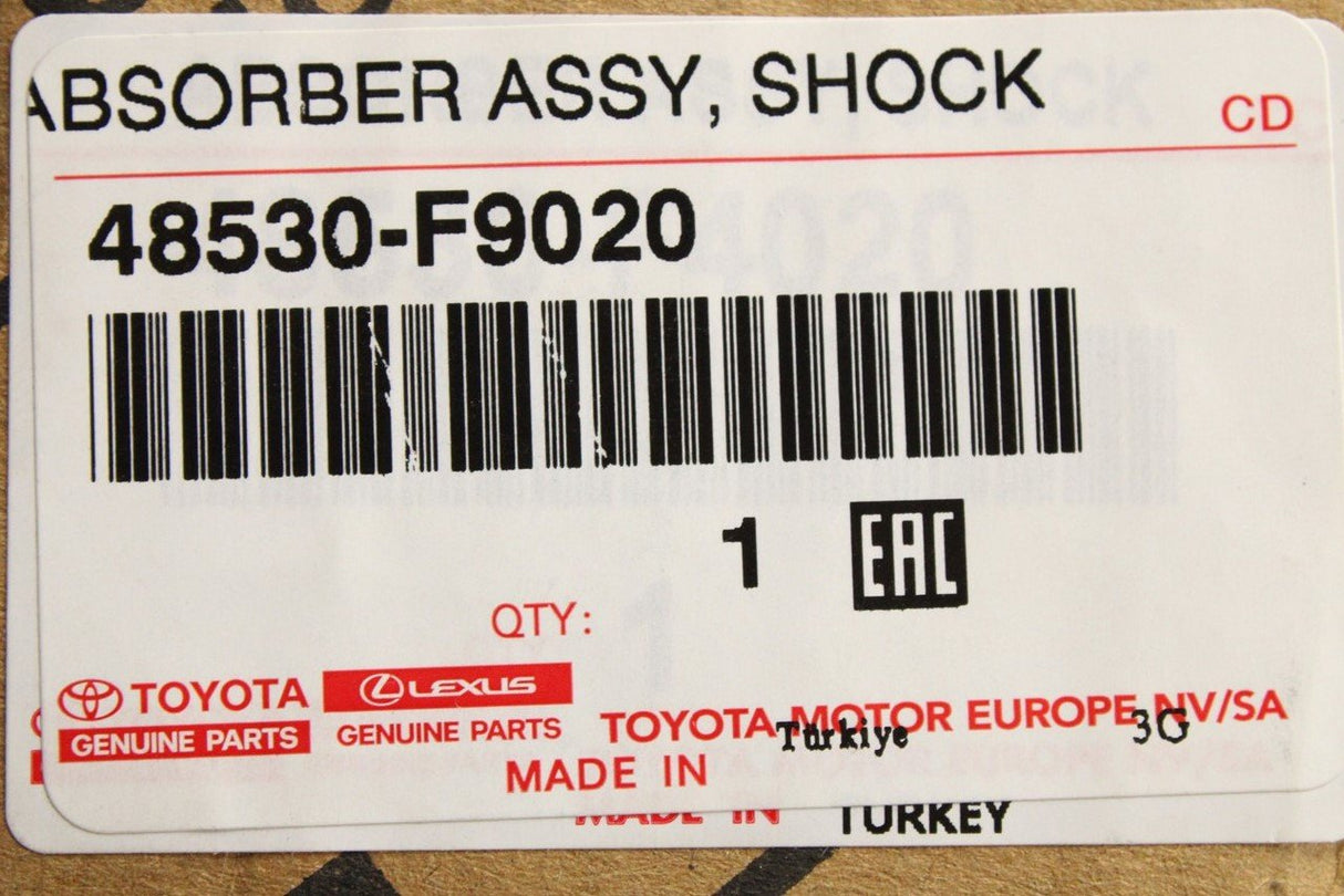 Toyota C-HR 2016-on shock absorber (rear right) 48530-F9020