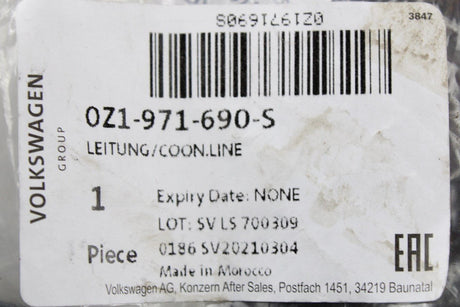 VW ID.3 ID.4 2020-Onward Battery module connecting line wire 0Z1971690S