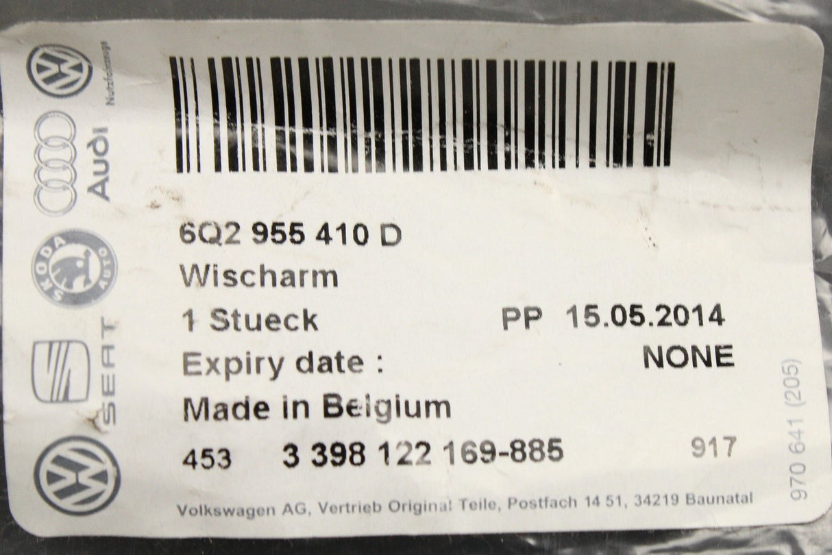 VW Polo 9N3 2005-2010 RHD aero wiper arm (front right) 6Q2955410D