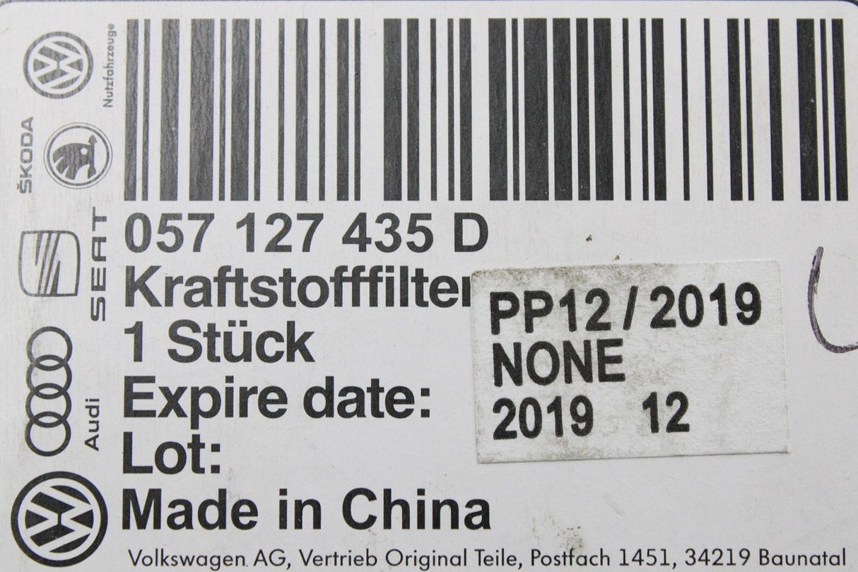 VW Audi Skoda 2.5 V6 TDI fuel filter 057127435D
