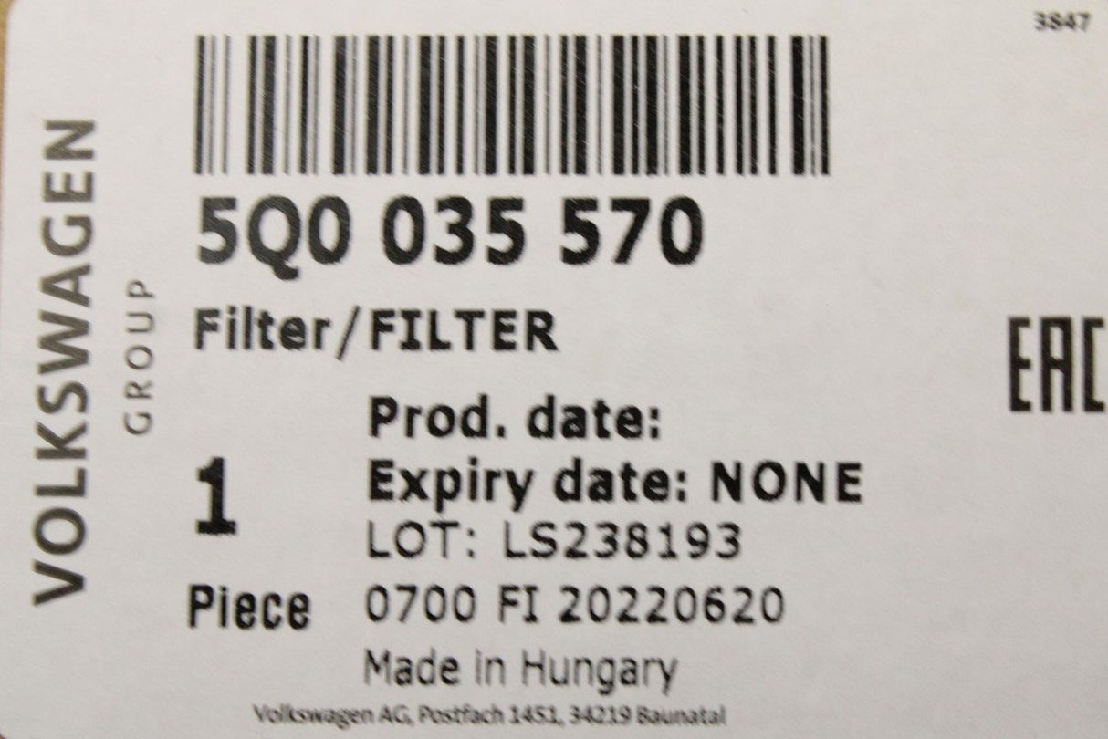 VW Golf MK7 MK8 Skoda Octavia SEAT 13-on AM frequency filter 5Q0035570