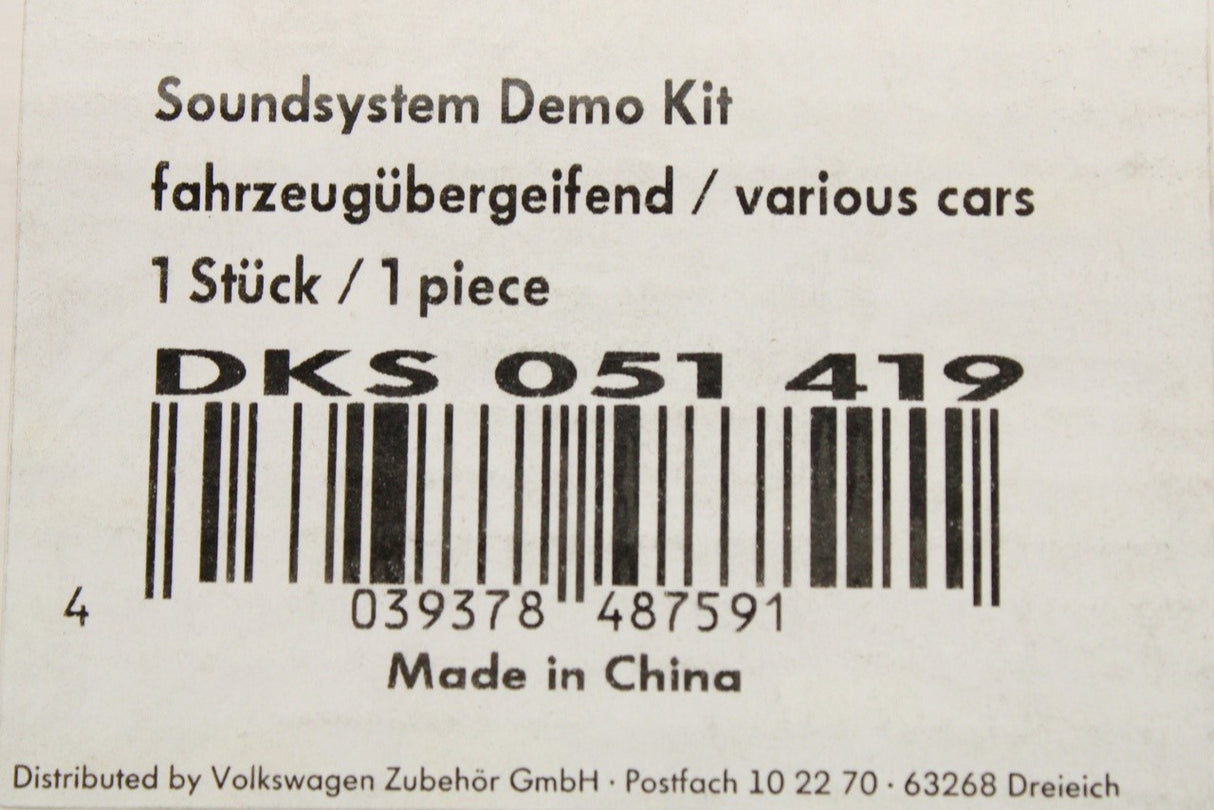 VW Helix subwoofer sound system demo switch DKS051419