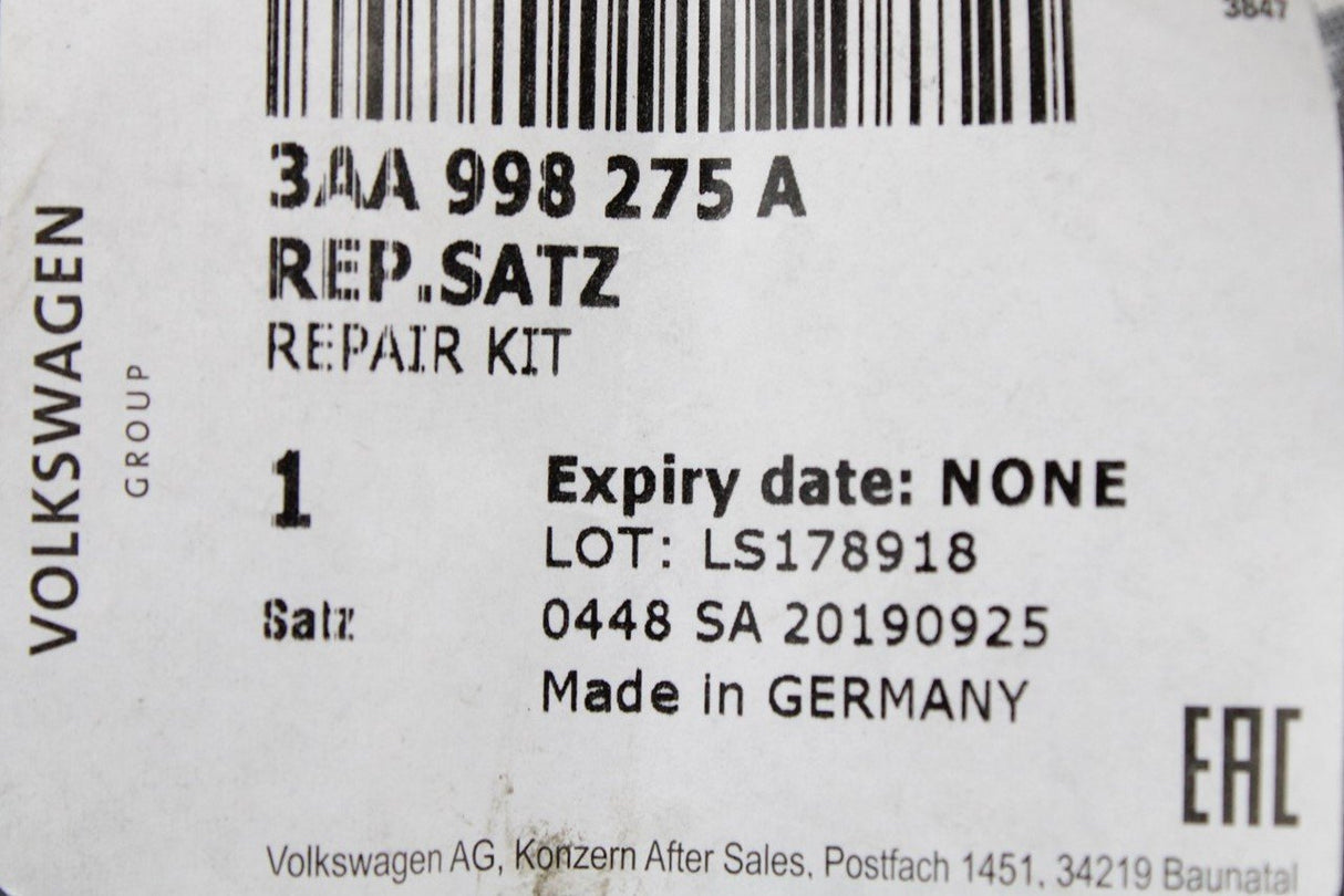 VW Amarok Tiguan Passat Touareg 2015-On Tyre valve repair kit 3AA998275A