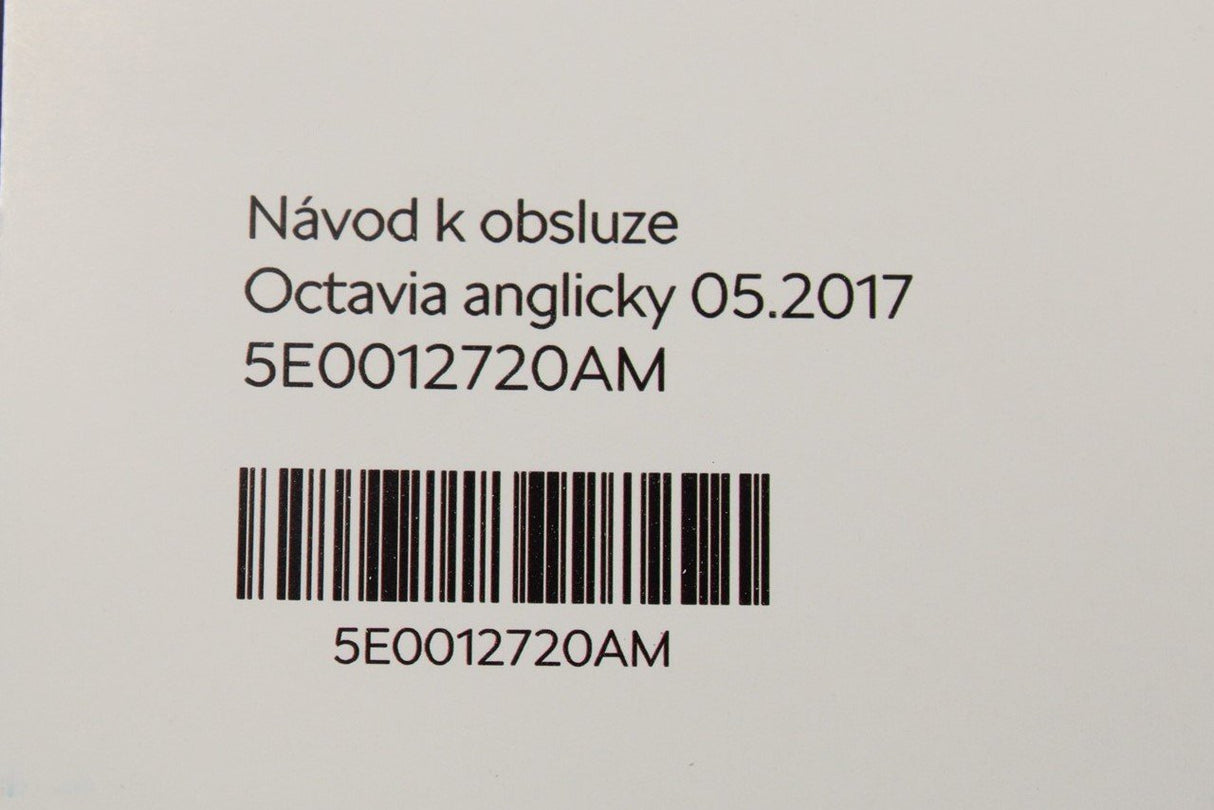 Skoda Octavia 17-on owners manual (05.2017) 5E0012720AM