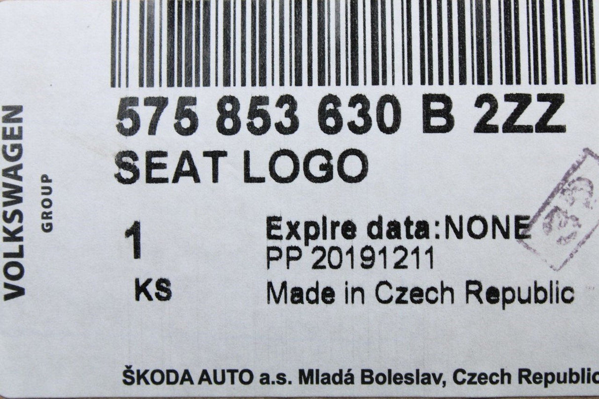 SEAT Ateca Tarraco tailgate boot lid badge emblem (rear) 575853630B 2ZZ