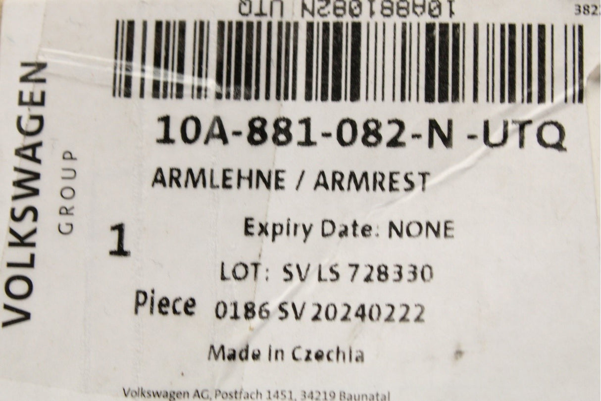 VW ID.4 ID.5 2021-on front left seat arm rest (right) 10A881082N UTQ