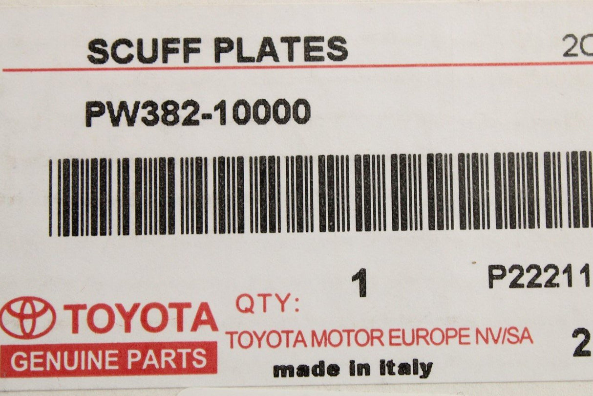 Toyota C-HR front and rear sill trims scuff plates PW382-10000