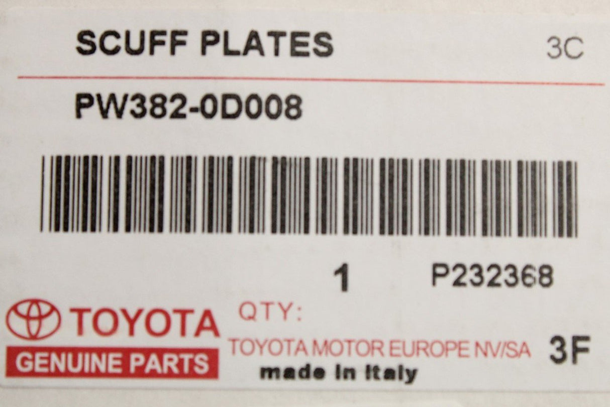 Toyota Yaris Cross front scuff plates PW382-0D008