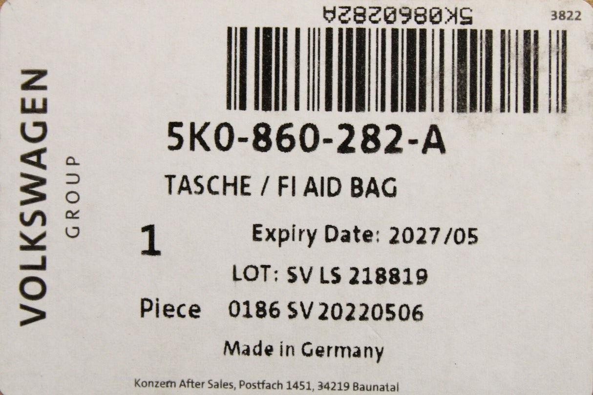 Volkswagen first aid kit 5K0860282A