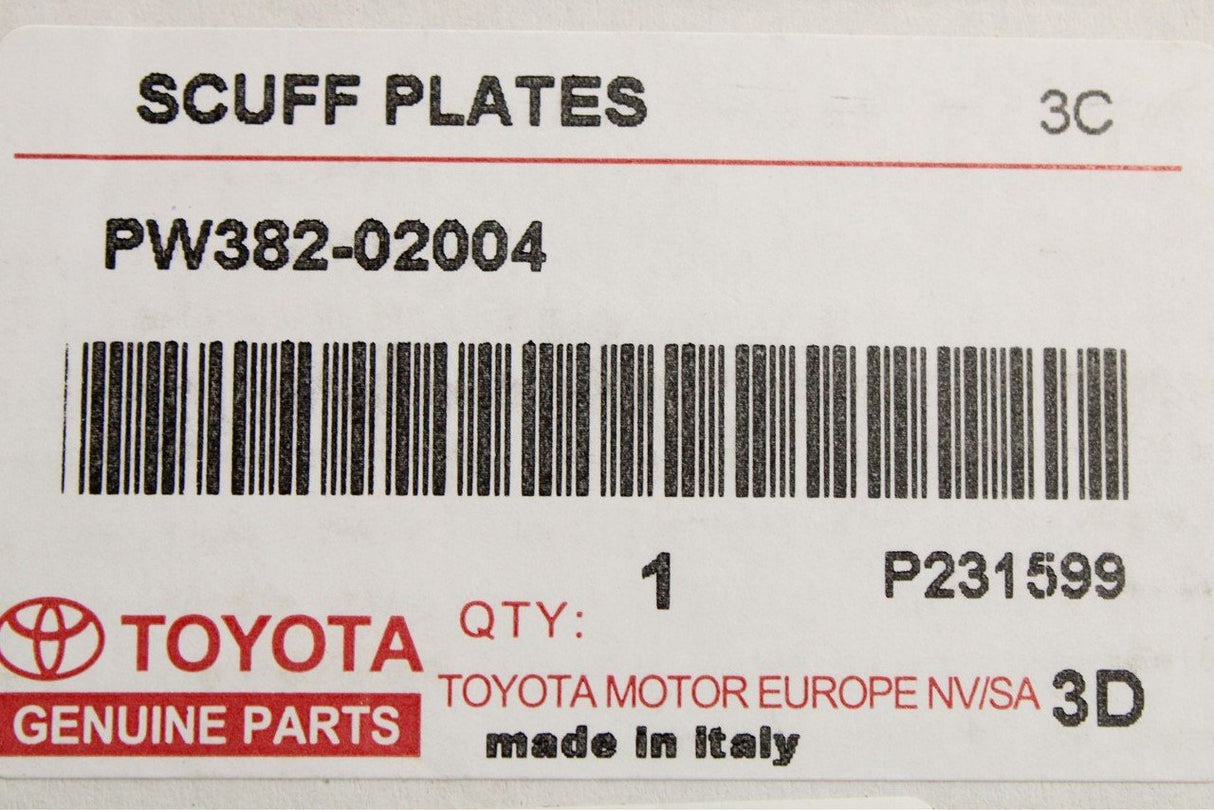 Toyota Corolla Hybrid scuff plates (front) PW382-02004
