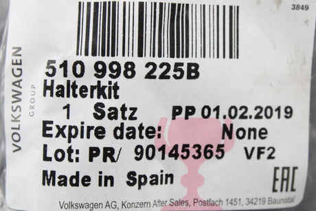 VW Golf SV 2014-20 headlight bracket repair kit (left) 510998225B