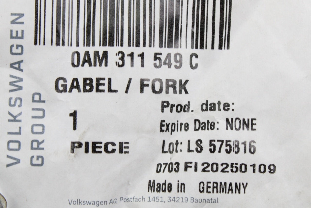 VW Audi Skoda SEAT 0AM 3rd gear selector fork (DQ200) 0AM311549C