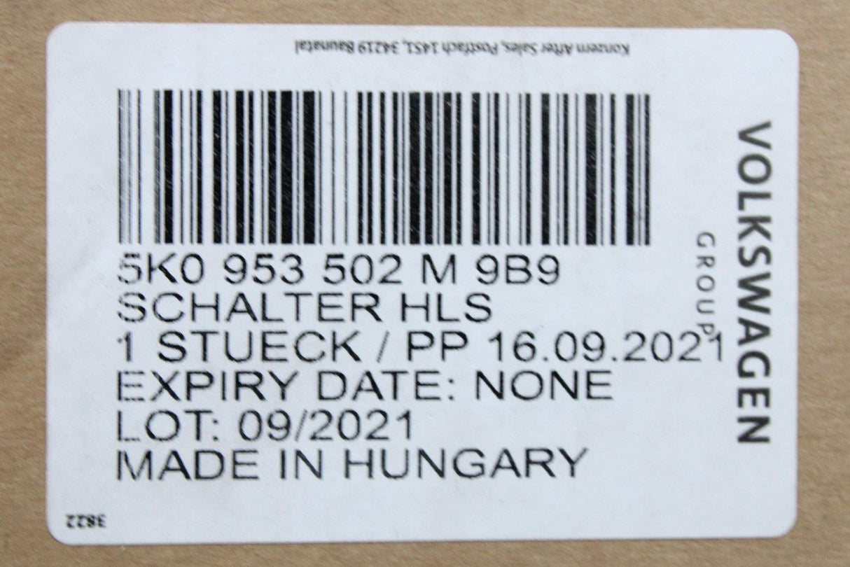 VW Golf MK6 Skoda SEAT steering column indicator stalks 5K0953502M 9B9