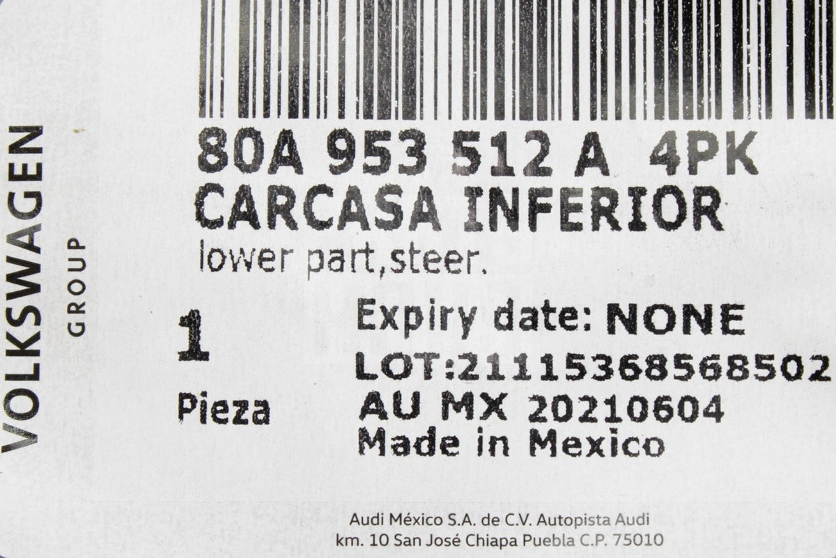 Audi Q5 2017-2025 steering column trim (lower) 80A953512A 4PK