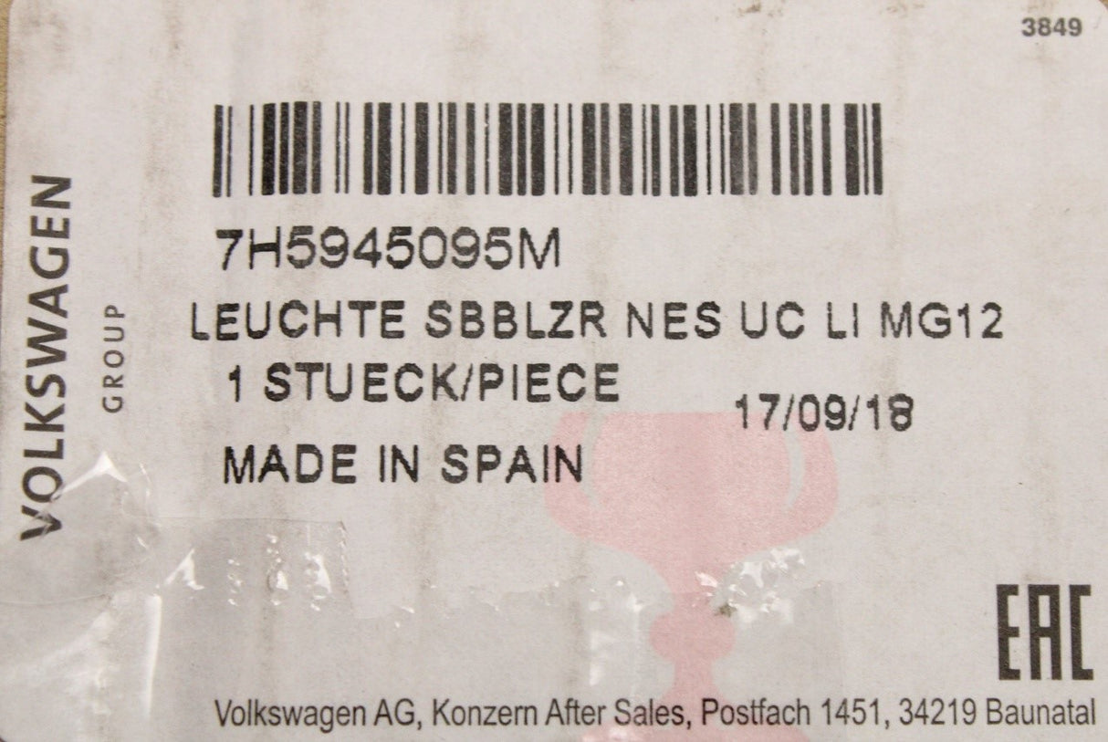 VW Transporter T5 T5.1 03-15 rear left tail light (tailgate) 7H5945095M