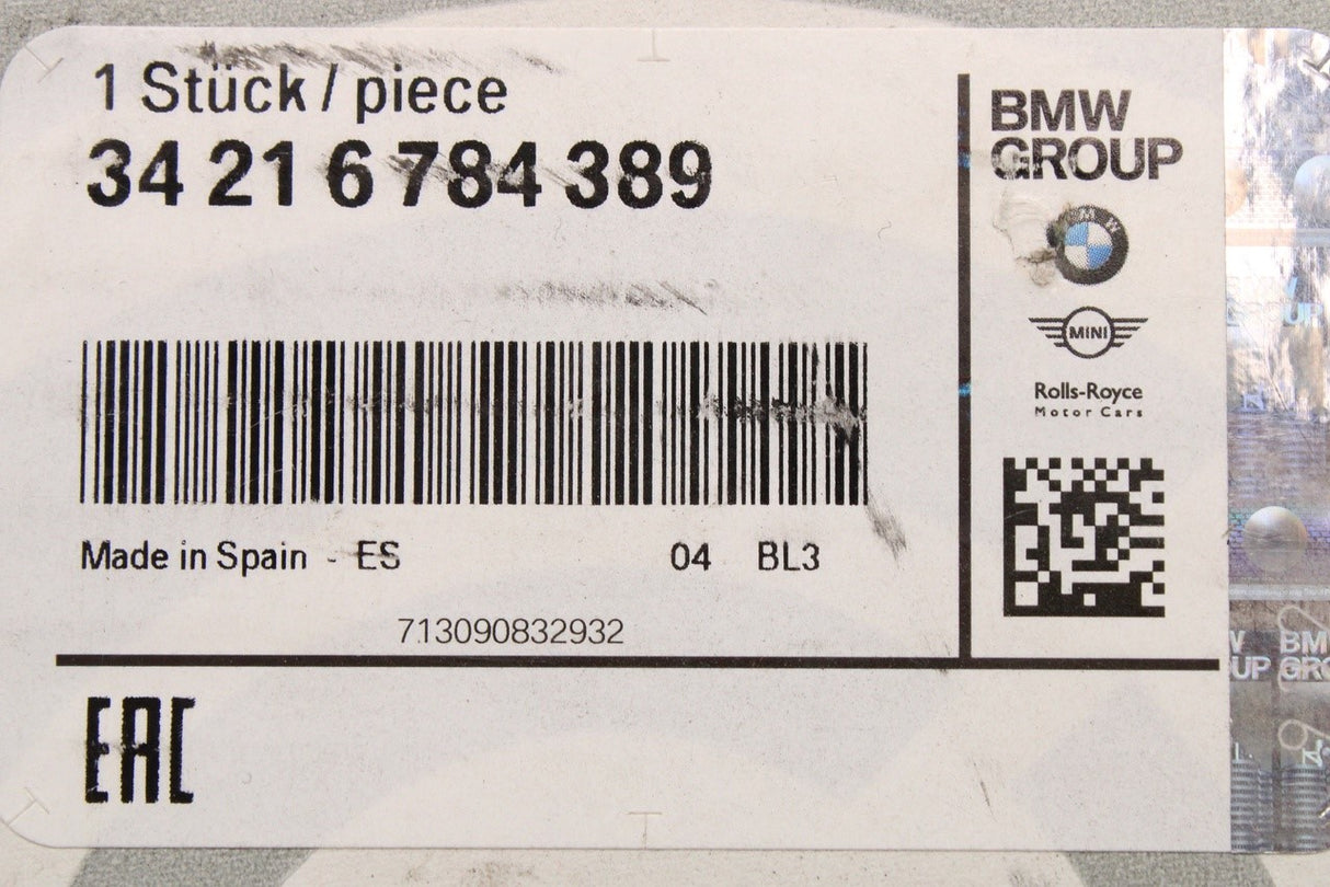 MINI R55 06-14 R56 05-13 R57 R58 R59 rear brake discs (x2) 34216784389