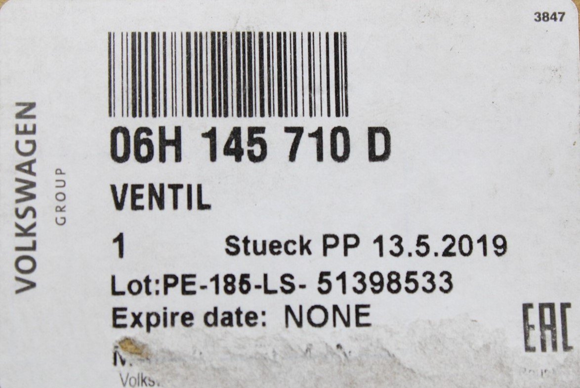 VW Audi Skoda SEAT Cut-Off diverter valve (Pierburg) 06H145710D